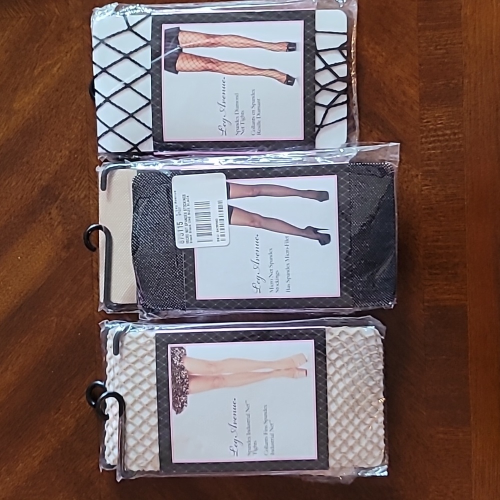 Leg Avenue Spandex Industrial Net Tights New